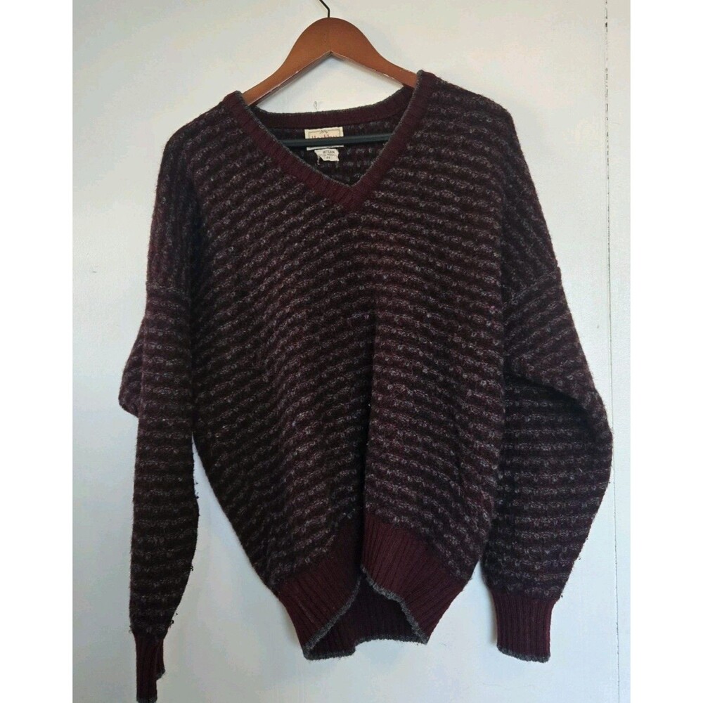 Vintage Hockley Sweater Mens 44 Medium V-Neck Shetland‎ Wool GrandpaEngland